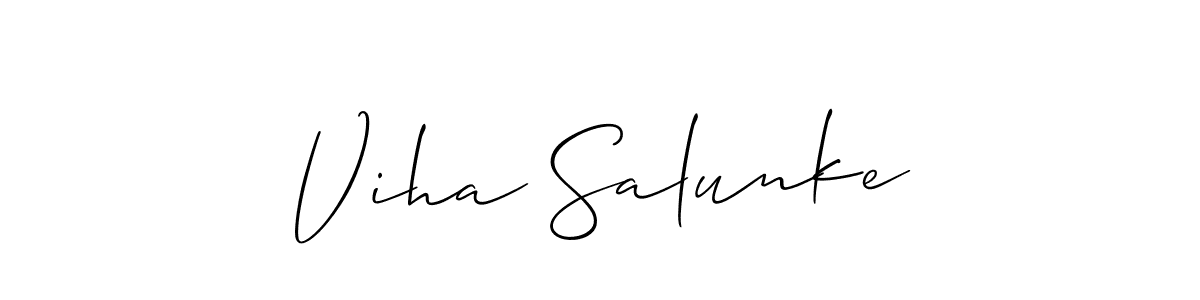 Here are the top 10 professional signature styles for the name Viha Salunke. These are the best autograph styles you can use for your name. Viha Salunke signature style 2 images and pictures png