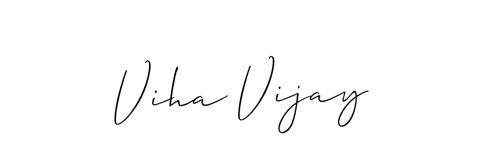 Design your own signature with our free online signature maker. With this signature software, you can create a handwritten (Allison_Script) signature for name Viha Vijay. Viha Vijay signature style 2 images and pictures png