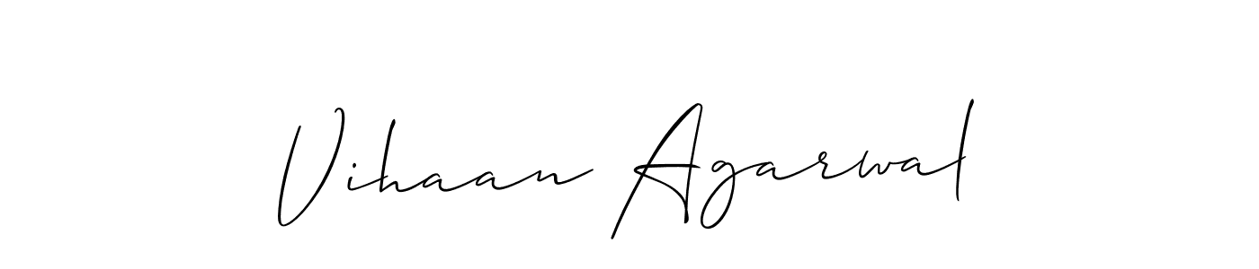 Vihaan Agarwal stylish signature style. Best Handwritten Sign (Allison_Script) for my name. Handwritten Signature Collection Ideas for my name Vihaan Agarwal. Vihaan Agarwal signature style 2 images and pictures png