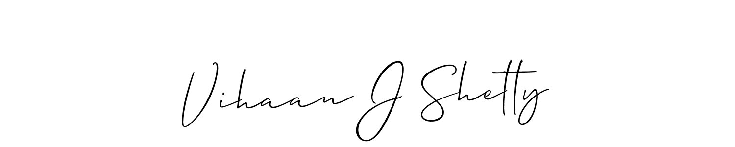 Also You can easily find your signature by using the search form. We will create Vihaan J Shetty name handwritten signature images for you free of cost using Allison_Script sign style. Vihaan J Shetty signature style 2 images and pictures png