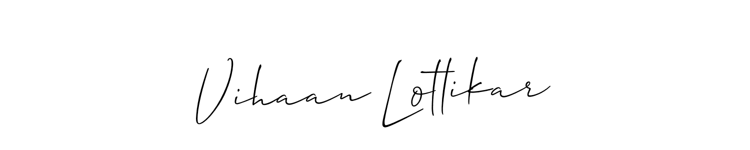 Best and Professional Signature Style for Vihaan Lotlikar. Allison_Script Best Signature Style Collection. Vihaan Lotlikar signature style 2 images and pictures png