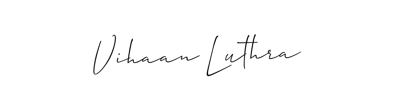 Best and Professional Signature Style for Vihaan Luthra. Allison_Script Best Signature Style Collection. Vihaan Luthra signature style 2 images and pictures png
