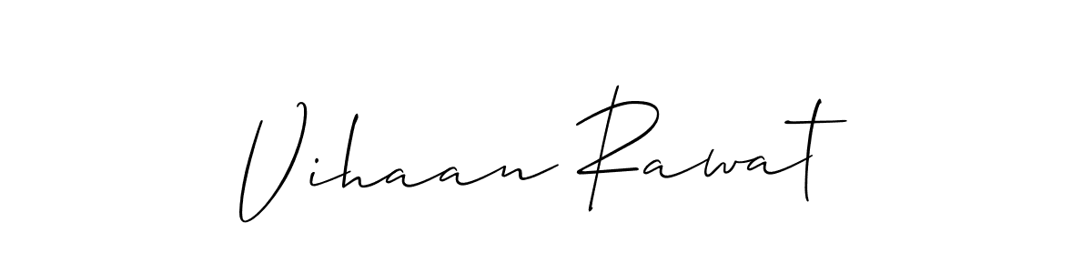 How to make Vihaan Rawat signature? Allison_Script is a professional autograph style. Create handwritten signature for Vihaan Rawat name. Vihaan Rawat signature style 2 images and pictures png