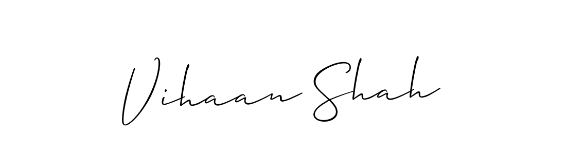 Best and Professional Signature Style for Vihaan Shah. Allison_Script Best Signature Style Collection. Vihaan Shah signature style 2 images and pictures png