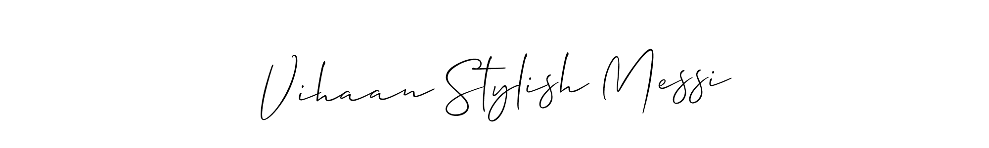 How to Draw Vihaan Stylish Messi signature style? Allison_Script is a latest design signature styles for name Vihaan Stylish Messi. Vihaan Stylish Messi signature style 2 images and pictures png