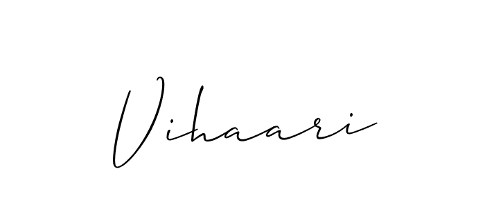 Make a beautiful signature design for name Vihaari. Use this online signature maker to create a handwritten signature for free. Vihaari signature style 2 images and pictures png