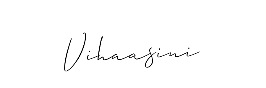 Also we have Vihaasini name is the best signature style. Create professional handwritten signature collection using Allison_Script autograph style. Vihaasini signature style 2 images and pictures png