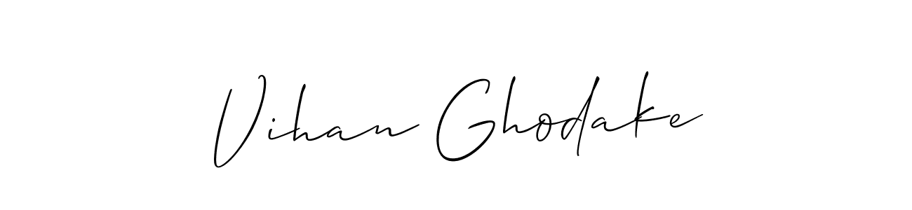 Also You can easily find your signature by using the search form. We will create Vihan Ghodake name handwritten signature images for you free of cost using Allison_Script sign style. Vihan Ghodake signature style 2 images and pictures png