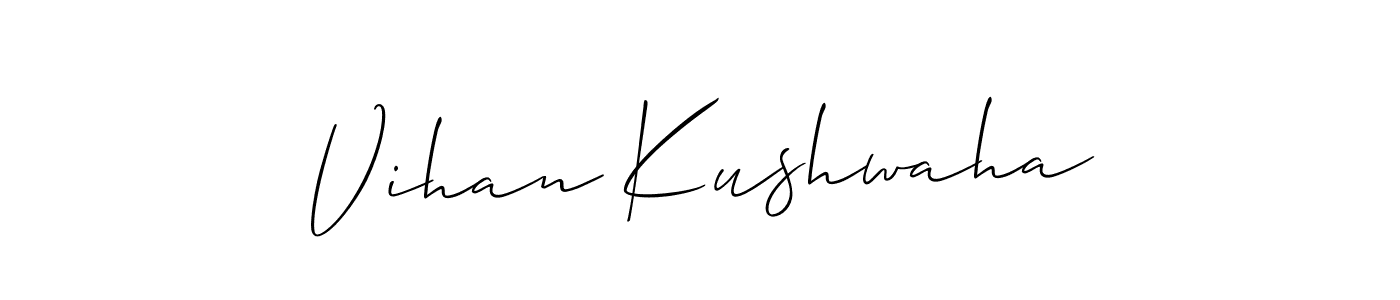 Design your own signature with our free online signature maker. With this signature software, you can create a handwritten (Allison_Script) signature for name Vihan Kushwaha. Vihan Kushwaha signature style 2 images and pictures png