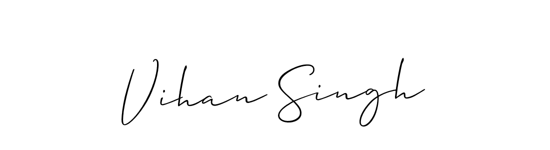 How to Draw Vihan Singh signature style? Allison_Script is a latest design signature styles for name Vihan Singh. Vihan Singh signature style 2 images and pictures png