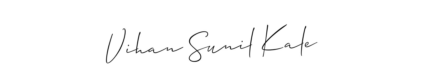 How to make Vihan Sunil Kale signature? Allison_Script is a professional autograph style. Create handwritten signature for Vihan Sunil Kale name. Vihan Sunil Kale signature style 2 images and pictures png