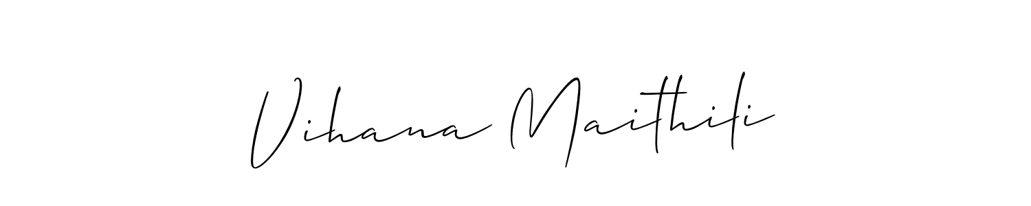 Also we have Vihana Maithili name is the best signature style. Create professional handwritten signature collection using Allison_Script autograph style. Vihana Maithili signature style 2 images and pictures png