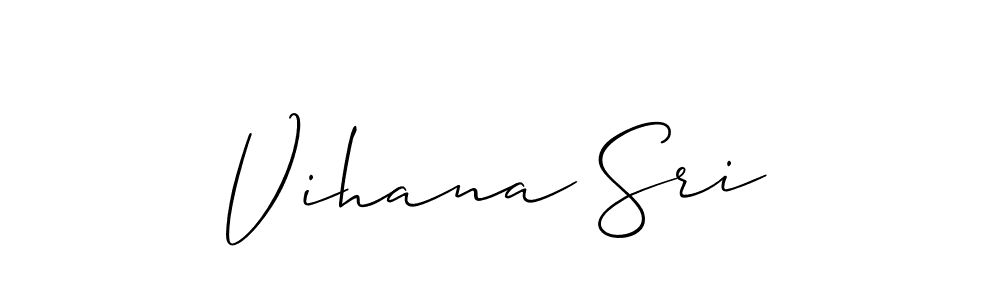 Use a signature maker to create a handwritten signature online. With this signature software, you can design (Allison_Script) your own signature for name Vihana Sri. Vihana Sri signature style 2 images and pictures png