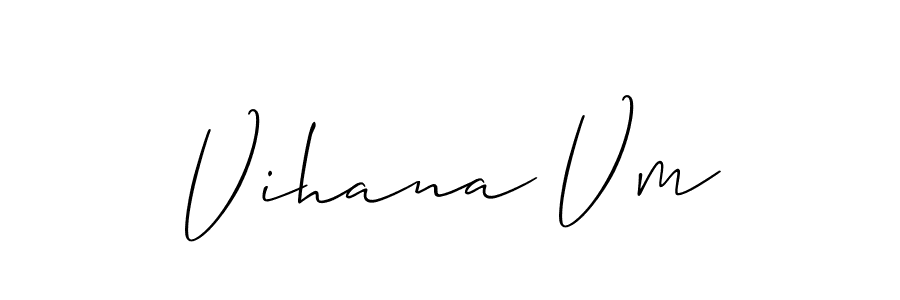 Make a beautiful signature design for name Vihana Vm. With this signature (Allison_Script) style, you can create a handwritten signature for free. Vihana Vm signature style 2 images and pictures png