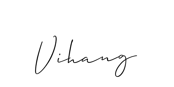 Make a beautiful signature design for name Vihang. Use this online signature maker to create a handwritten signature for free. Vihang signature style 2 images and pictures png