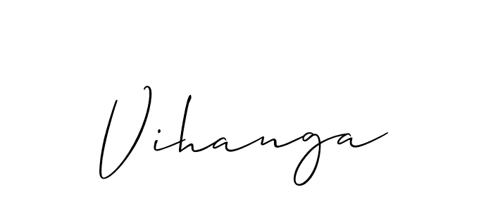 Allison_Script is a professional signature style that is perfect for those who want to add a touch of class to their signature. It is also a great choice for those who want to make their signature more unique. Get Vihanga name to fancy signature for free. Vihanga signature style 2 images and pictures png