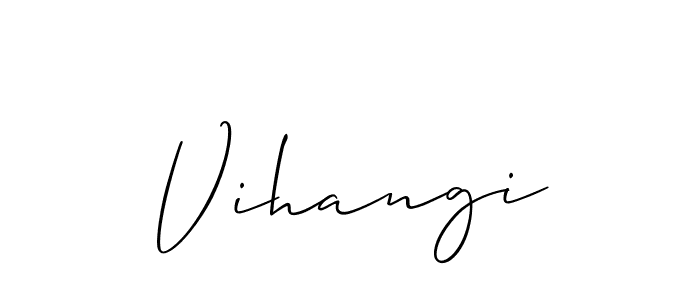 The best way (Allison_Script) to make a short signature is to pick only two or three words in your name. The name Vihangi include a total of six letters. For converting this name. Vihangi signature style 2 images and pictures png