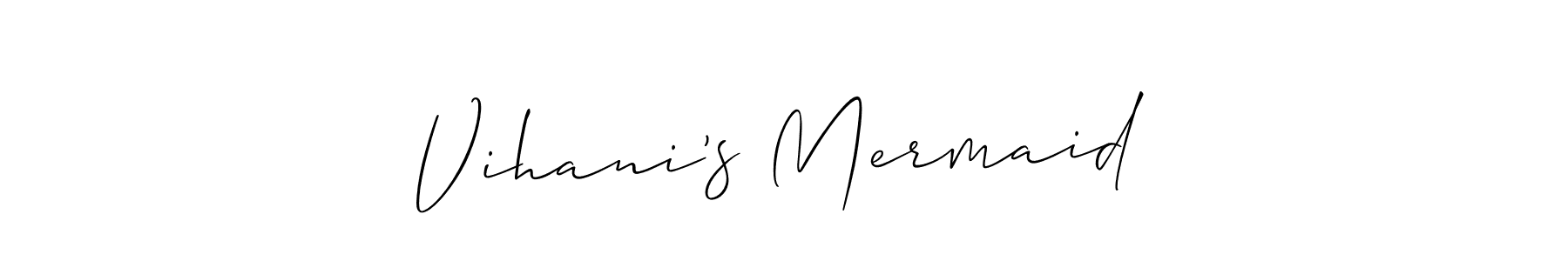 The best way (Allison_Script) to make a short signature is to pick only two or three words in your name. The name Vihani’s Mermaid include a total of six letters. For converting this name. Vihani’s Mermaid signature style 2 images and pictures png