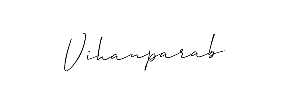 Vihanparab stylish signature style. Best Handwritten Sign (Allison_Script) for my name. Handwritten Signature Collection Ideas for my name Vihanparab. Vihanparab signature style 2 images and pictures png