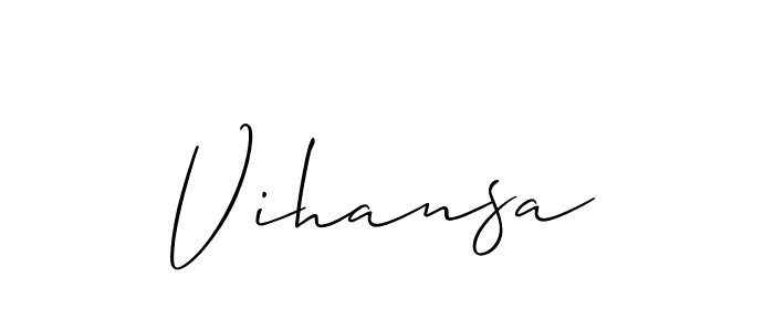 How to Draw Vihansa signature style? Allison_Script is a latest design signature styles for name Vihansa. Vihansa signature style 2 images and pictures png