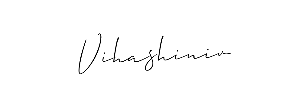 How to make Vihashiniv name signature. Use Allison_Script style for creating short signs online. This is the latest handwritten sign. Vihashiniv signature style 2 images and pictures png
