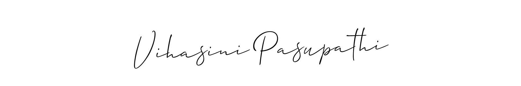 Also we have Vihasini Pasupathi name is the best signature style. Create professional handwritten signature collection using Allison_Script autograph style. Vihasini Pasupathi signature style 2 images and pictures png