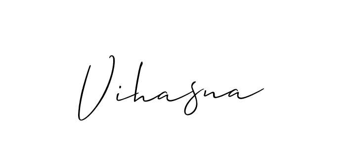 How to make Vihasna signature? Allison_Script is a professional autograph style. Create handwritten signature for Vihasna name. Vihasna signature style 2 images and pictures png