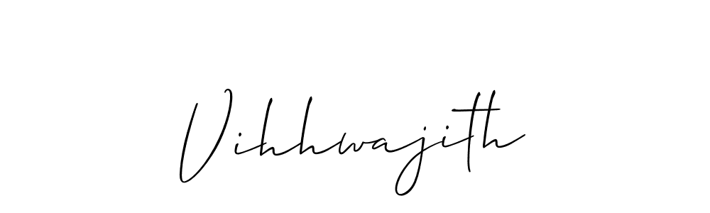 Use a signature maker to create a handwritten signature online. With this signature software, you can design (Allison_Script) your own signature for name Vihhwajith. Vihhwajith signature style 2 images and pictures png