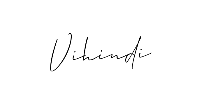 How to Draw Vihindi signature style? Allison_Script is a latest design signature styles for name Vihindi. Vihindi signature style 2 images and pictures png