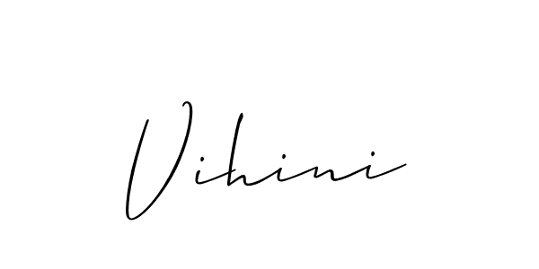 Vihini stylish signature style. Best Handwritten Sign (Allison_Script) for my name. Handwritten Signature Collection Ideas for my name Vihini. Vihini signature style 2 images and pictures png