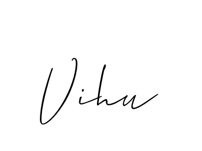 Make a beautiful signature design for name Vihu. Use this online signature maker to create a handwritten signature for free. Vihu signature style 2 images and pictures png