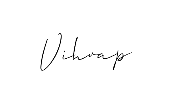 Allison_Script is a professional signature style that is perfect for those who want to add a touch of class to their signature. It is also a great choice for those who want to make their signature more unique. Get Vihvap name to fancy signature for free. Vihvap signature style 2 images and pictures png