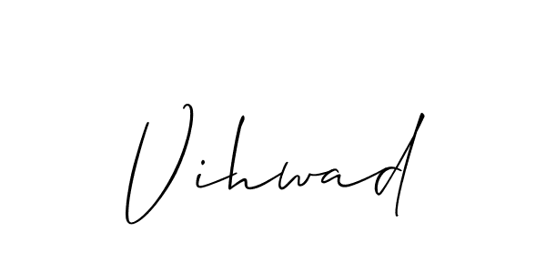 How to Draw Vihwad signature style? Allison_Script is a latest design signature styles for name Vihwad. Vihwad signature style 2 images and pictures png