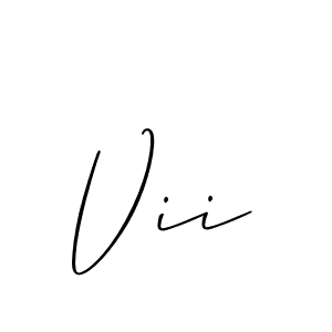 Make a beautiful signature design for name Vii. With this signature (Allison_Script) style, you can create a handwritten signature for free. Vii signature style 2 images and pictures png