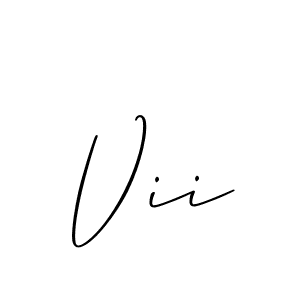 Make a beautiful signature design for name Vii. With this signature (Allison_Script) style, you can create a handwritten signature for free. Vii signature style 2 images and pictures png