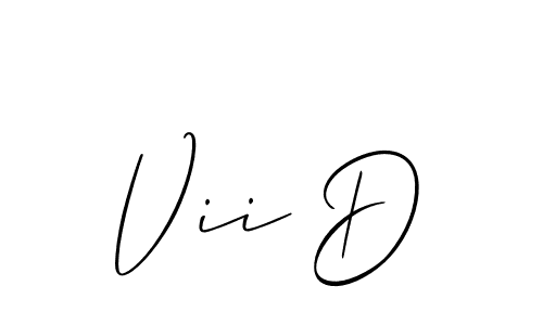 Similarly Allison_Script is the best handwritten signature design. Signature creator online .You can use it as an online autograph creator for name Vii D. Vii D signature style 2 images and pictures png