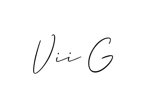 Use a signature maker to create a handwritten signature online. With this signature software, you can design (Allison_Script) your own signature for name Vii G. Vii G signature style 2 images and pictures png