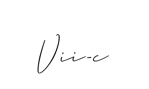 Design your own signature with our free online signature maker. With this signature software, you can create a handwritten (Allison_Script) signature for name Vii-c. Vii-c signature style 2 images and pictures png