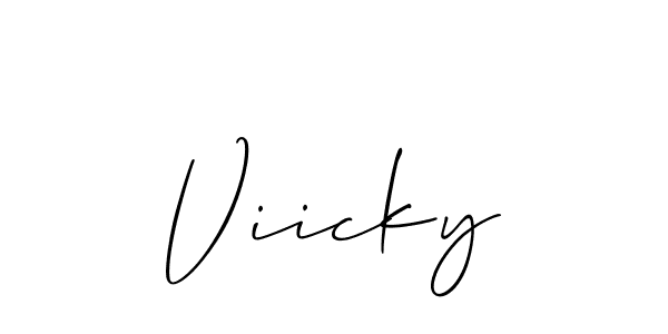 Design your own signature with our free online signature maker. With this signature software, you can create a handwritten (Allison_Script) signature for name Viicky. Viicky signature style 2 images and pictures png