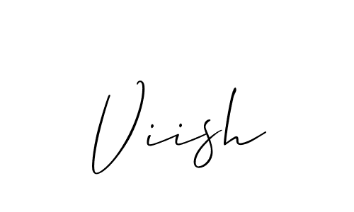 It looks lik you need a new signature style for name Viish. Design unique handwritten (Allison_Script) signature with our free signature maker in just a few clicks. Viish signature style 2 images and pictures png