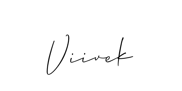 Design your own signature with our free online signature maker. With this signature software, you can create a handwritten (Allison_Script) signature for name Viivek. Viivek signature style 2 images and pictures png