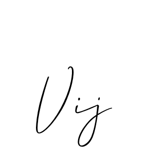 How to make Vij signature? Allison_Script is a professional autograph style. Create handwritten signature for Vij name. Vij signature style 2 images and pictures png