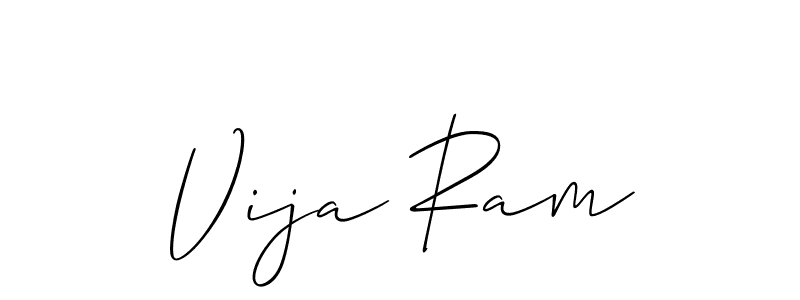 Allison_Script is a professional signature style that is perfect for those who want to add a touch of class to their signature. It is also a great choice for those who want to make their signature more unique. Get Vija Ram name to fancy signature for free. Vija Ram signature style 2 images and pictures png