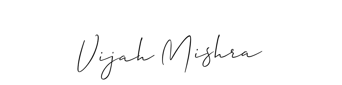 Allison_Script is a professional signature style that is perfect for those who want to add a touch of class to their signature. It is also a great choice for those who want to make their signature more unique. Get Vijah Mishra name to fancy signature for free. Vijah Mishra signature style 2 images and pictures png