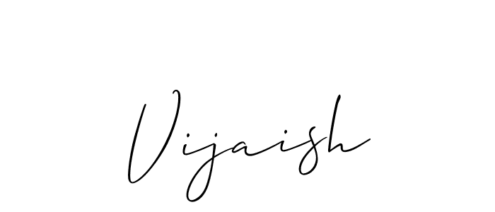It looks lik you need a new signature style for name Vijaish. Design unique handwritten (Allison_Script) signature with our free signature maker in just a few clicks. Vijaish signature style 2 images and pictures png