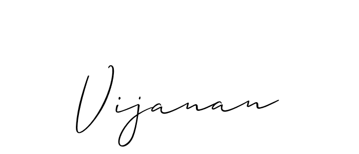 How to make Vijanan name signature. Use Allison_Script style for creating short signs online. This is the latest handwritten sign. Vijanan signature style 2 images and pictures png