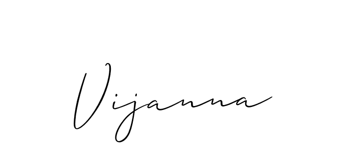 Design your own signature with our free online signature maker. With this signature software, you can create a handwritten (Allison_Script) signature for name Vijanna. Vijanna signature style 2 images and pictures png