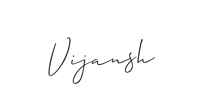 Vijansh stylish signature style. Best Handwritten Sign (Allison_Script) for my name. Handwritten Signature Collection Ideas for my name Vijansh. Vijansh signature style 2 images and pictures png
