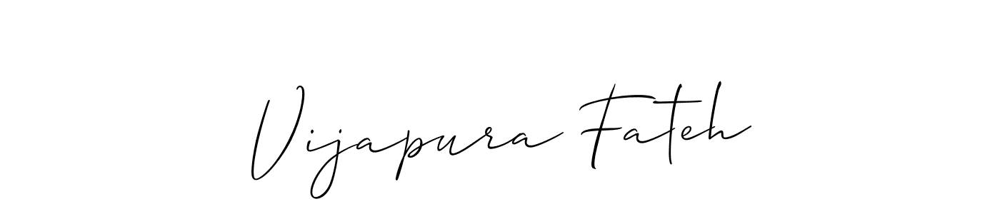 Design your own signature with our free online signature maker. With this signature software, you can create a handwritten (Allison_Script) signature for name Vijapura Fateh. Vijapura Fateh signature style 2 images and pictures png