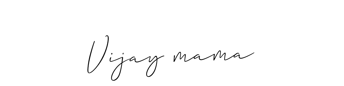 Create a beautiful signature design for name Vijay❤mama. With this signature (Allison_Script) fonts, you can make a handwritten signature for free. Vijay❤mama signature style 2 images and pictures png